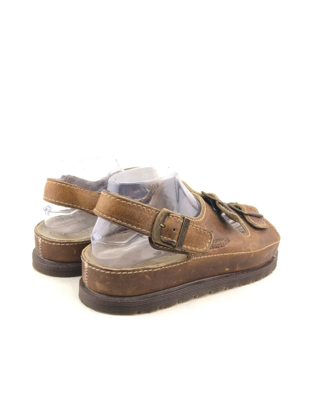 Dr. Martens MIE Y2K Brown Leather Platform Sandals 12
